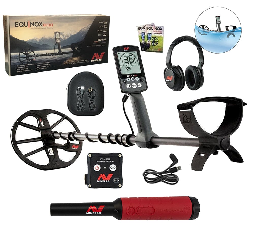 Minelab Equinox 800 Waterproof Metal Detector and Pro-Find 40 Pinpoint –  High Plains Prospectors