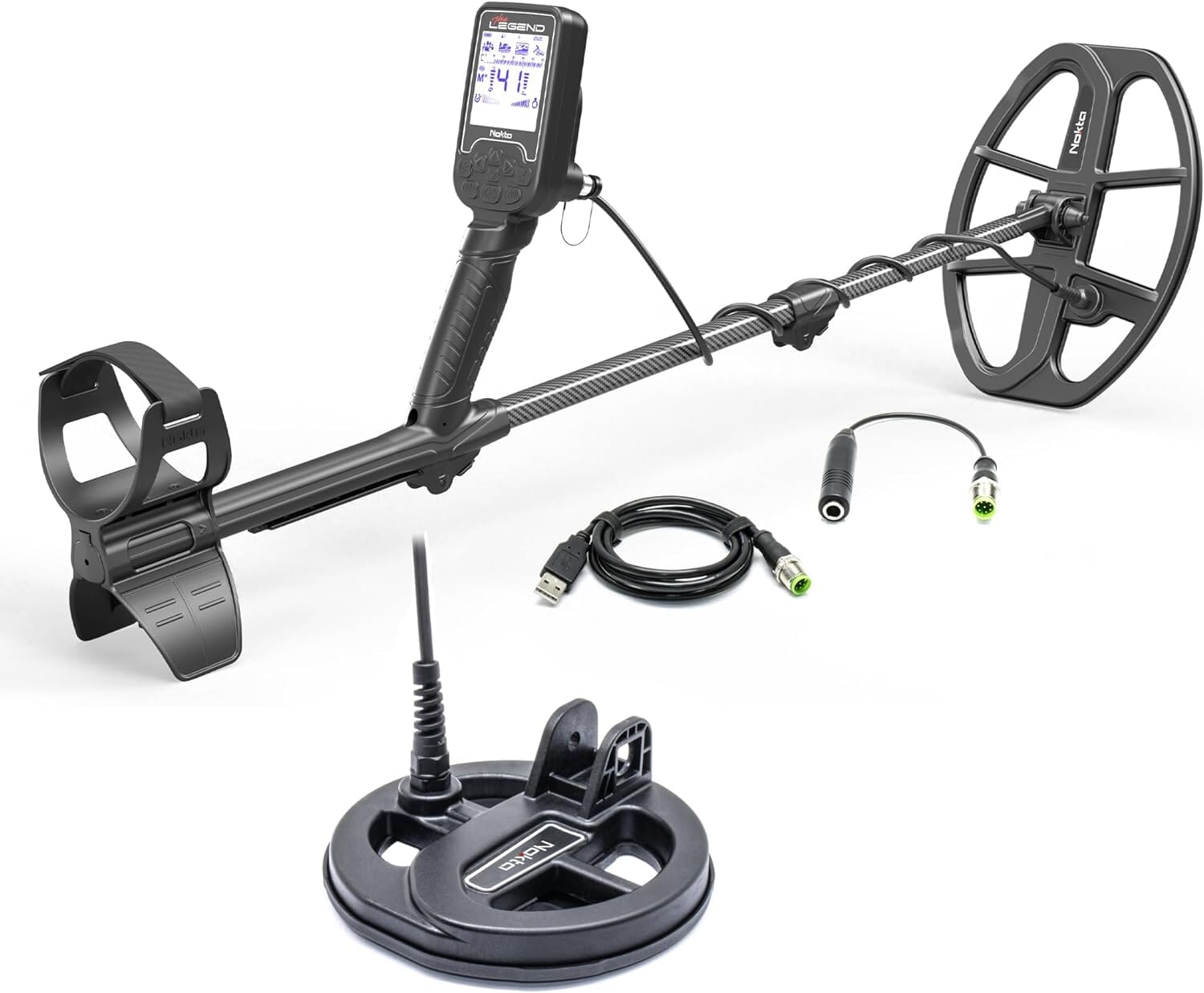 Nokta Legend, Waterproof Metal Detector with 12" x 9" LG30 Coil and 6" LG15 Coil