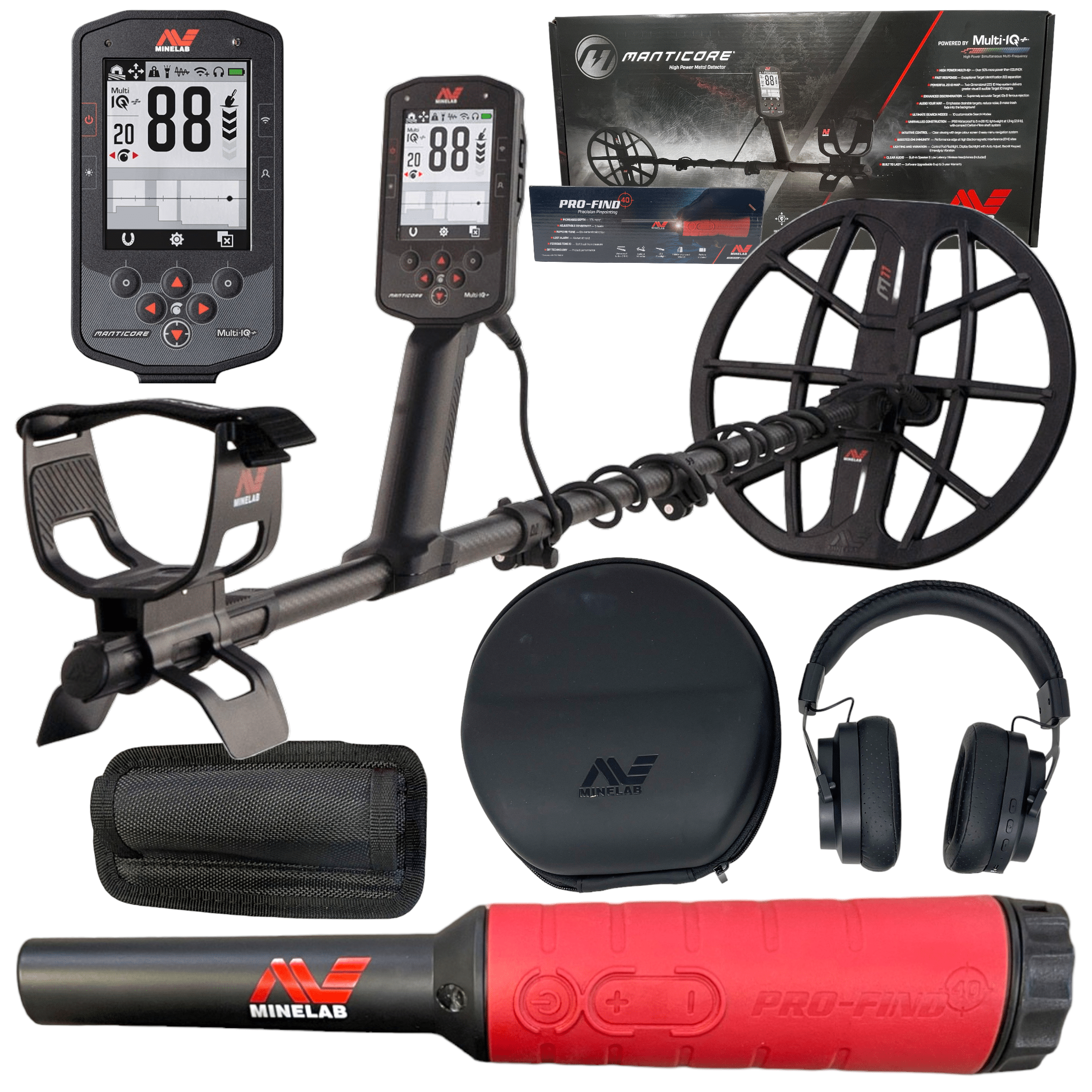 Minelab Manticore High Power Metal Detector and Pro-Find 40 Pinpointer