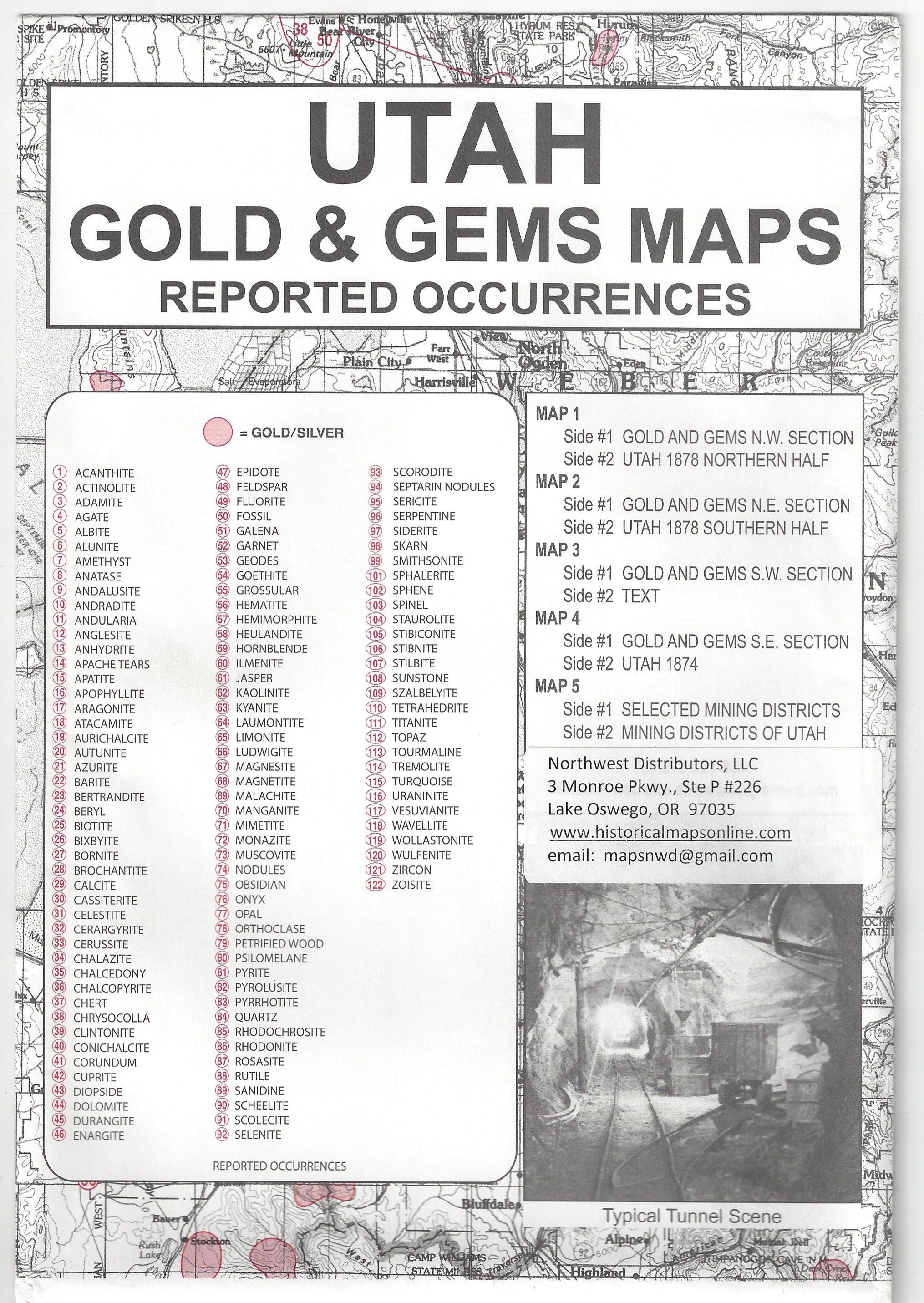 Utah Gold and Gems Maps Then and Now