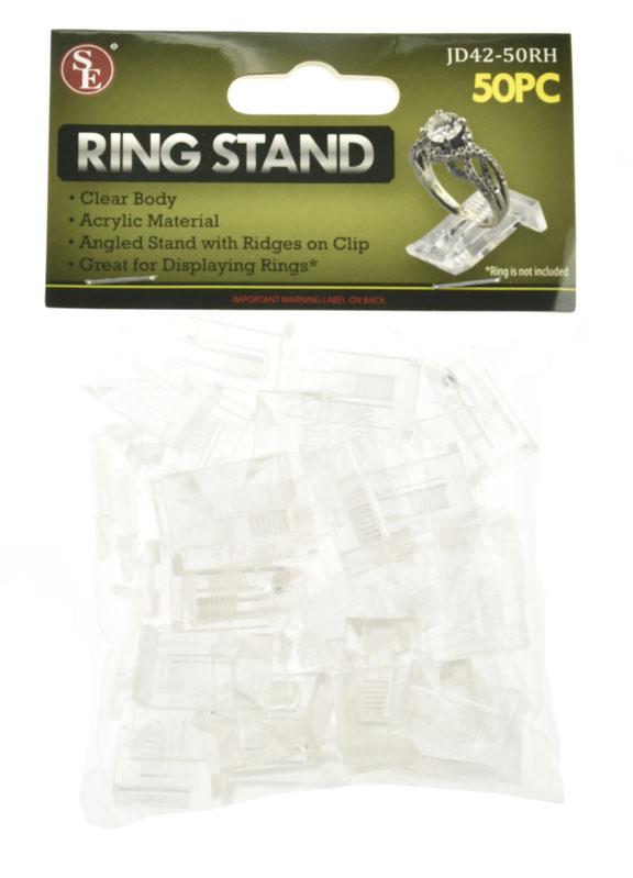 clear plastic ring display stand 50 pack
