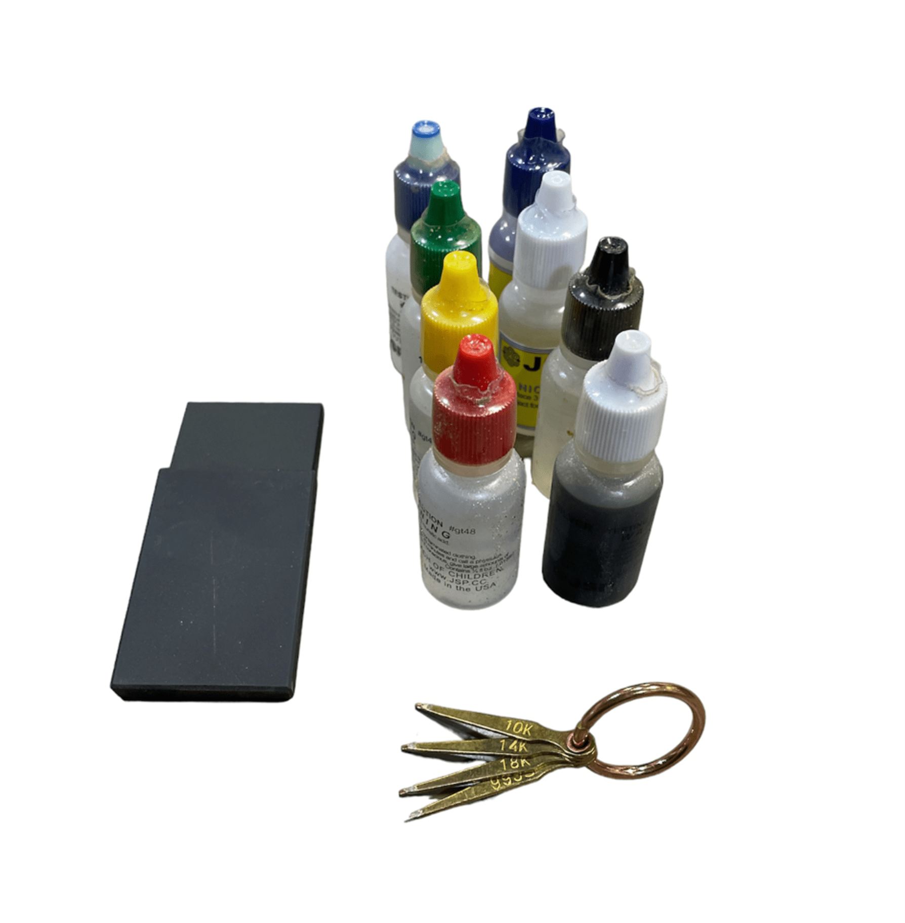 Complete Precious Metal Testing Solution Kit with Gold Test Needle, Acid Neutralizer for Gold, Platinum, Silver and Nickel Testing