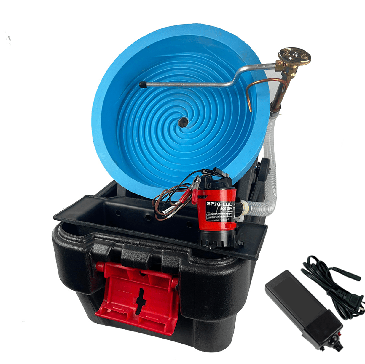 Desert Fox Gold Panning Machine with Variable Speed Control with 120V Plugin  AC Adapter