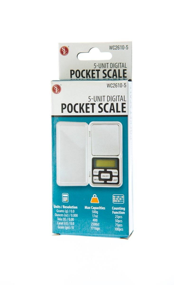 SE WC2610-5 5-Unit Digital Pocket Scale