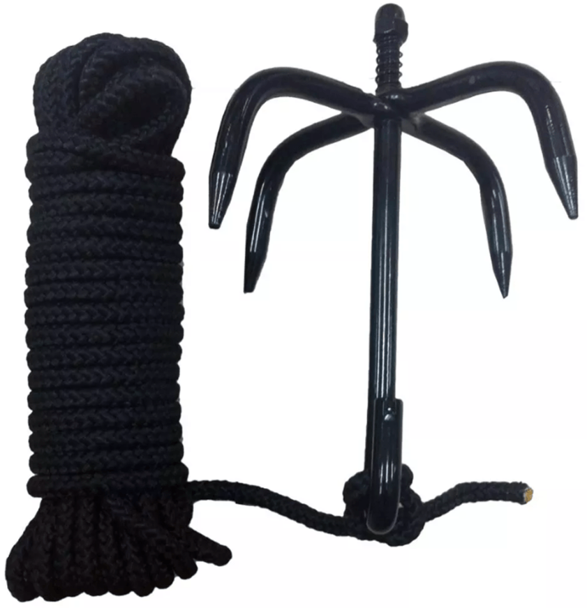 Heavy Duty Grappling Hook and 40 ft Rope