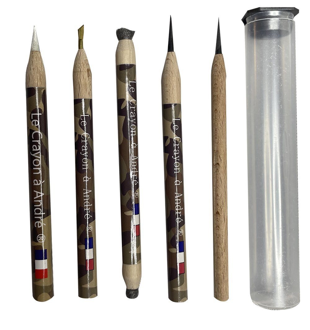 Le Crayon a Andre - Coin Cleaning 5 Pencil Complete Set for coins and relics