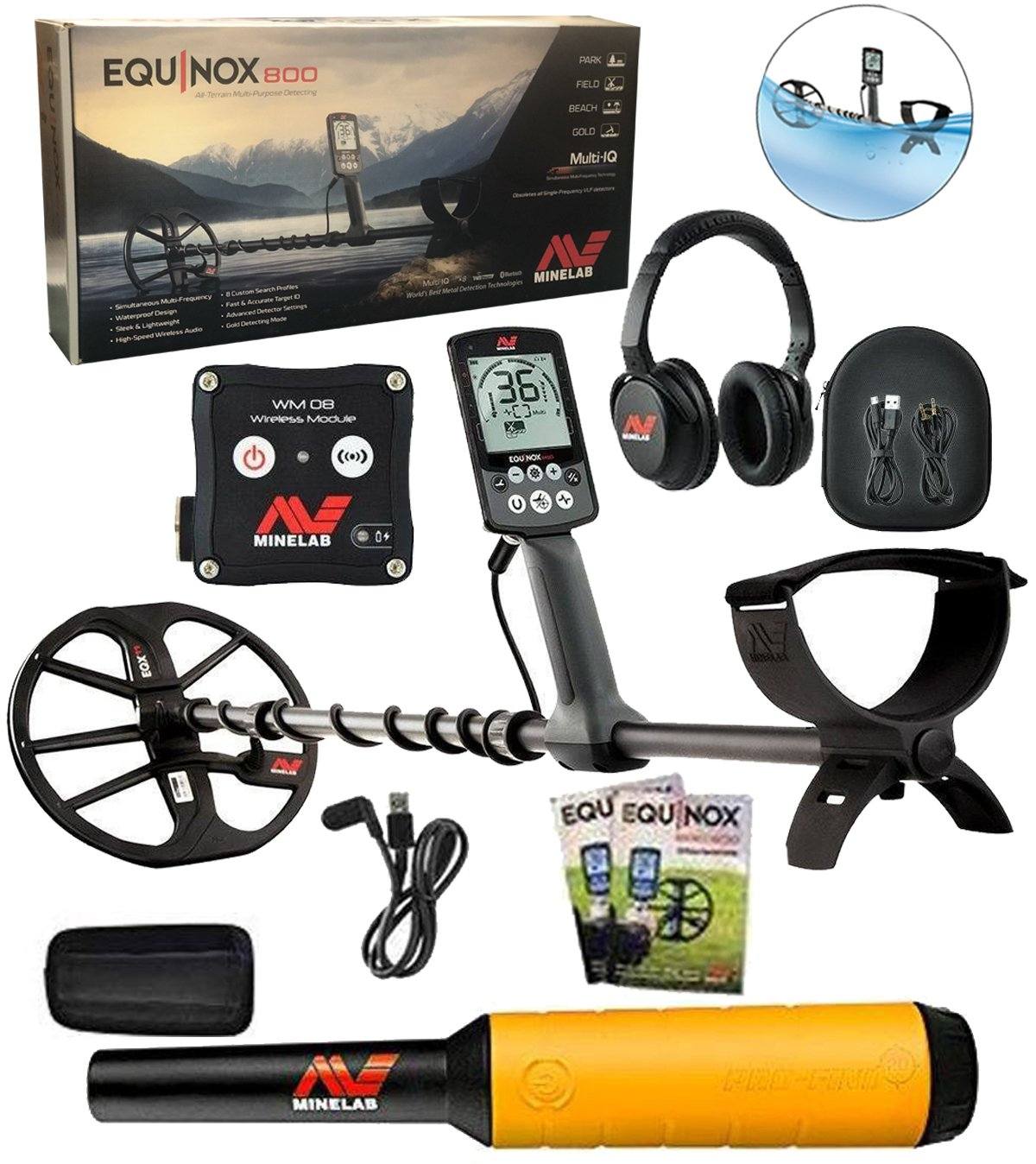 Minelab Equinox 800 Metal Detector with Pro-Find 20 Pinpointer