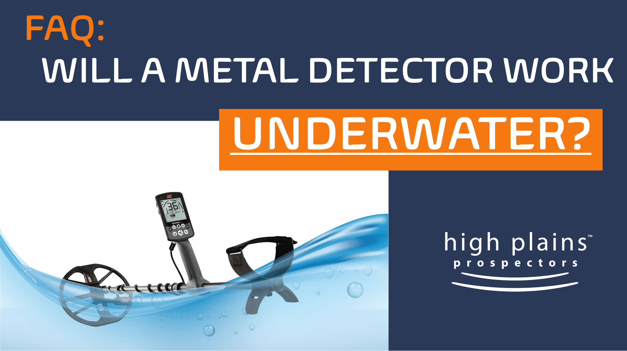 FAQ:  Will a metal detector work in water?