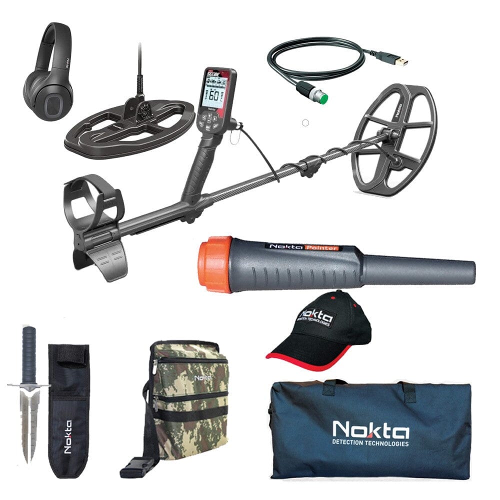 NOKTA TRIPLE SCORE Multi Frequency Metal Detector, Wireless Headphones, 2 Coils, Pinpointer - Year-End Promotion with NOKTA Gear!