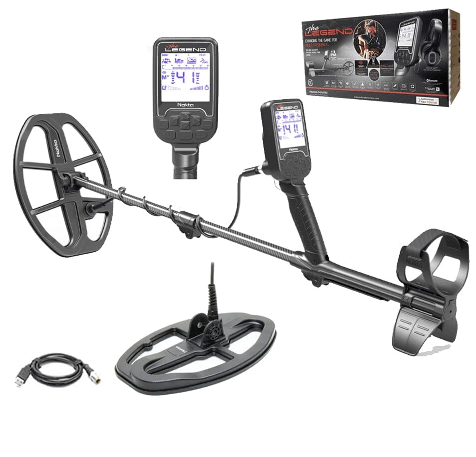 Nokta LEGEND "NEXT GENERATION" Multi-Frequency Waterproof Metal Detector with 12" x 9" LG30 and 9.5" x 6" LG24 Coils