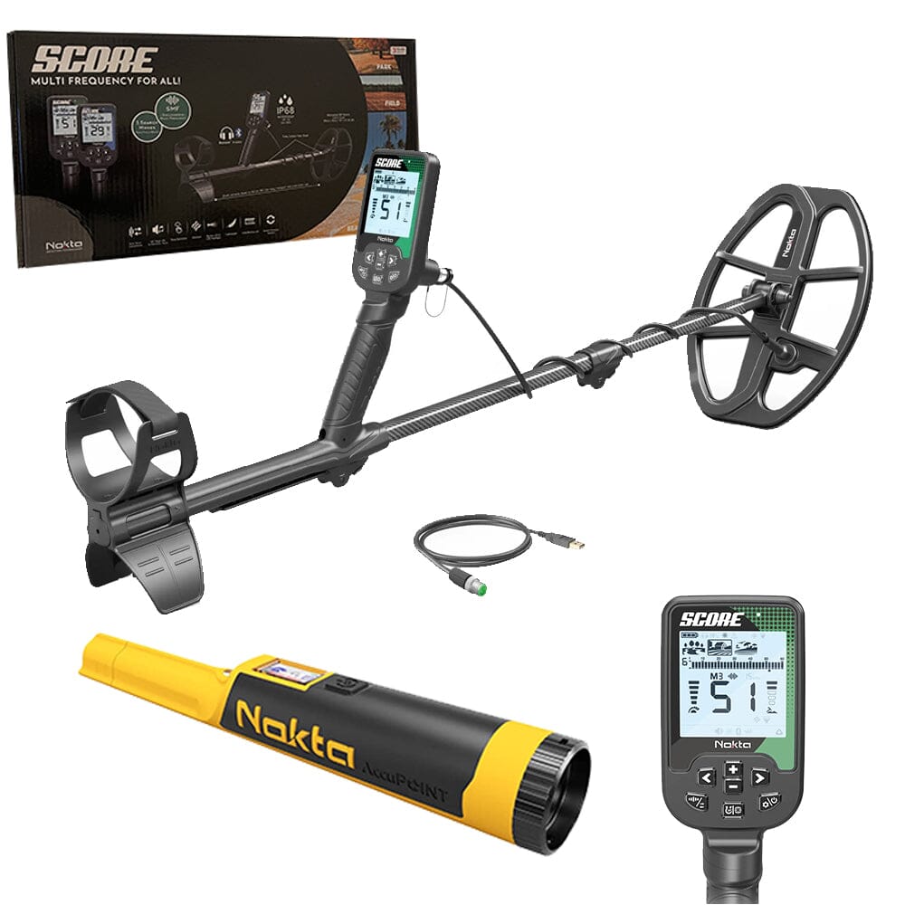 Nokta SCORE Metal Detector with FREE AccuPoint Pointer - Multifrequency For All!