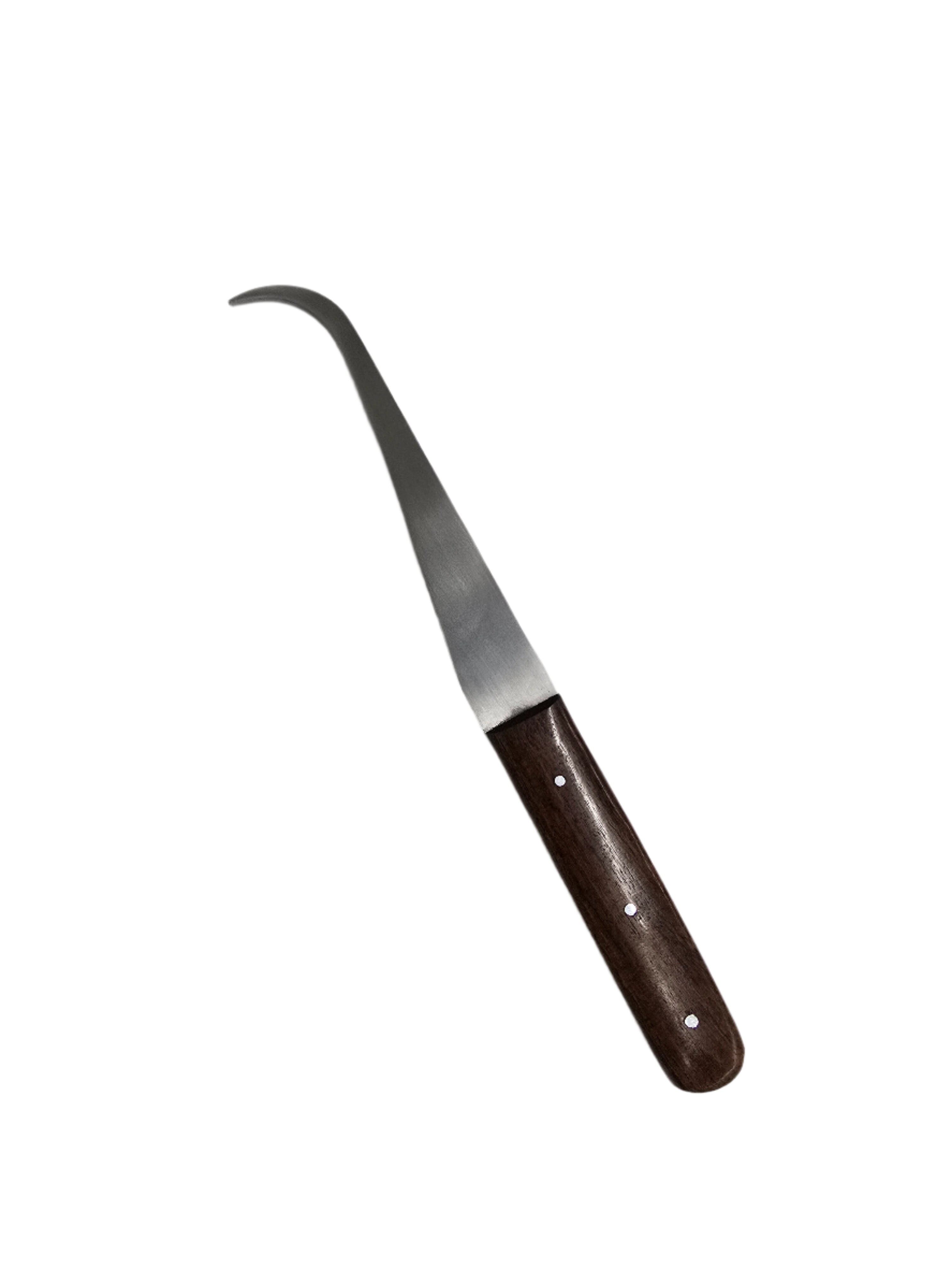 Gold Crevice Tool - Solid Metal with Rosewood Handle and Leather Sheath