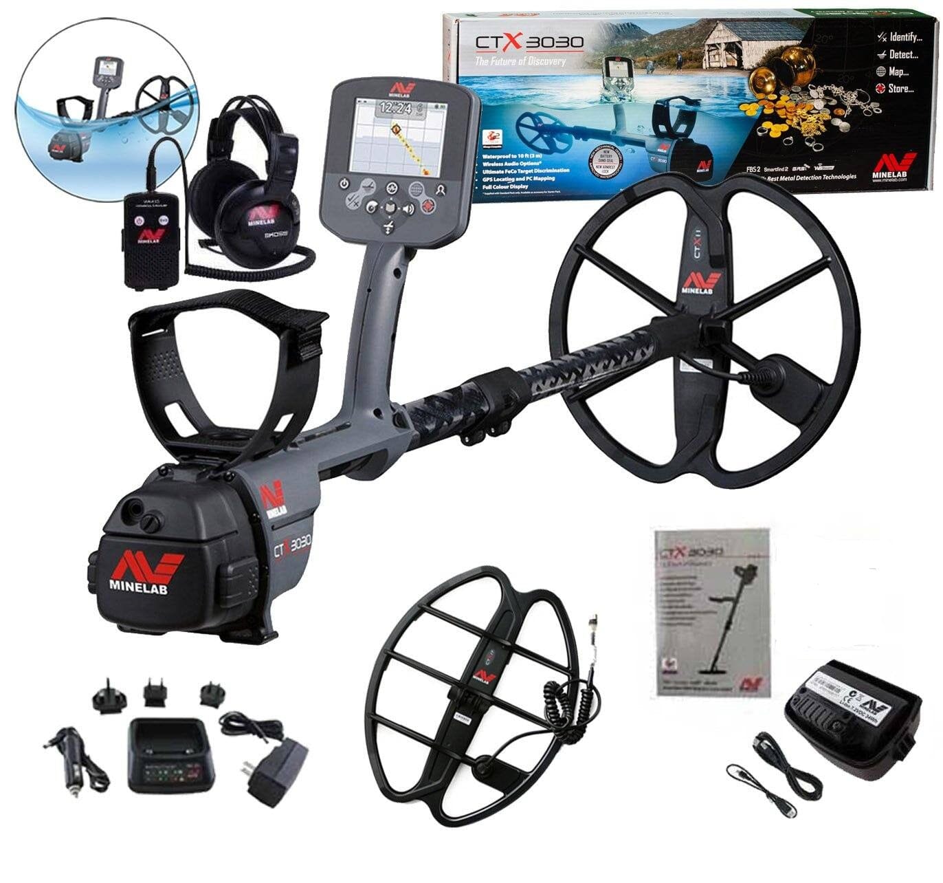 Minelab CTX 3030 Waterproof Metal Detector, 17" DD Smart Coil and FREE Pro-Find 40