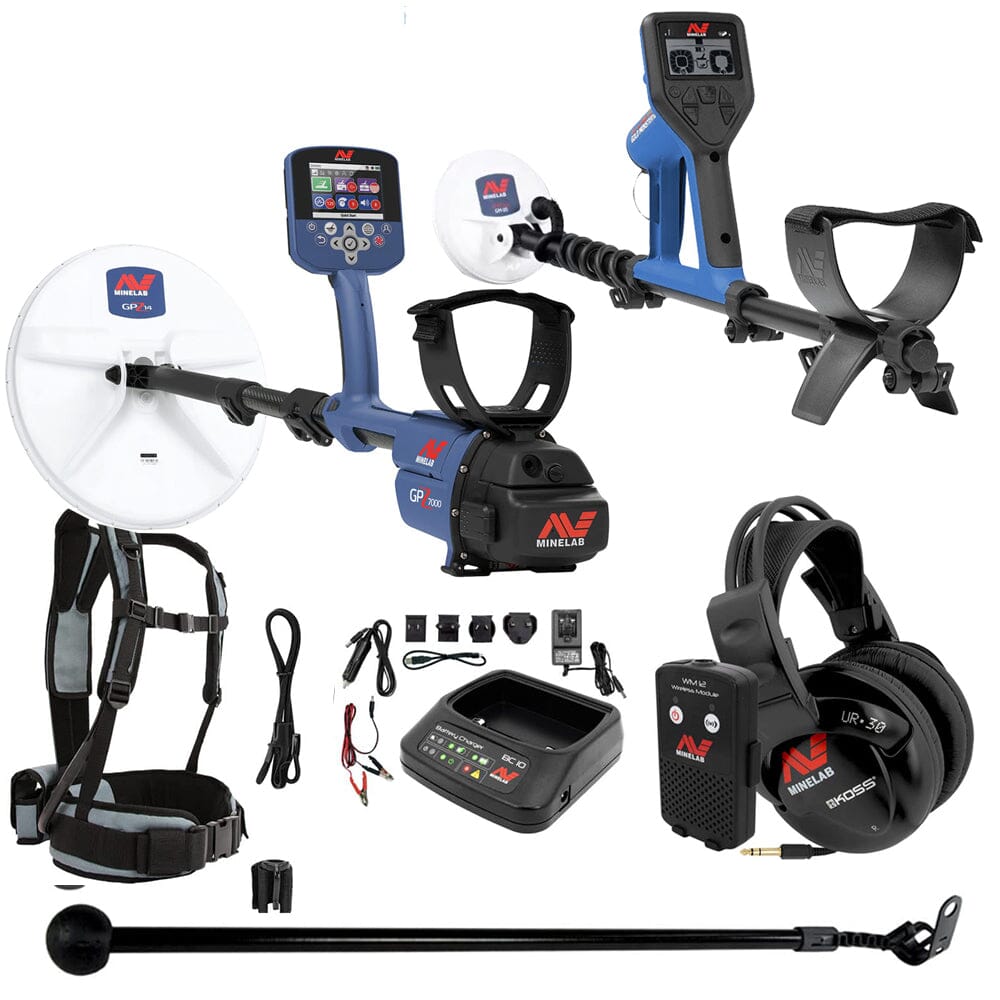 Minelab GPZ 7000 All Terrain Gold Metal Detector Bundle with Gold Monster 1000