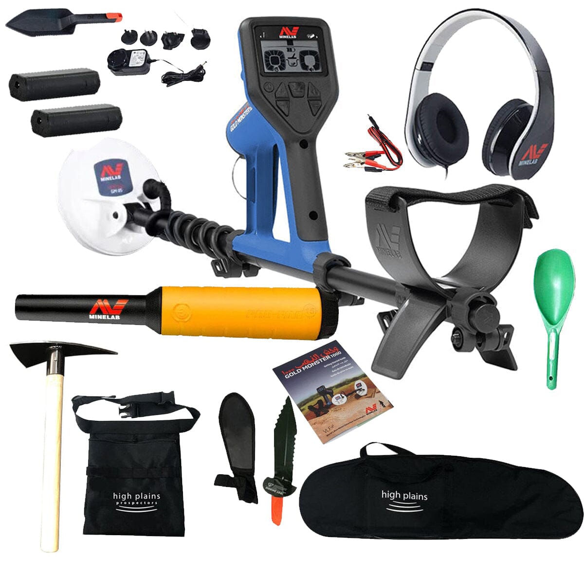 Minelab Gold Monster 1000 with PF15 pick and free gear