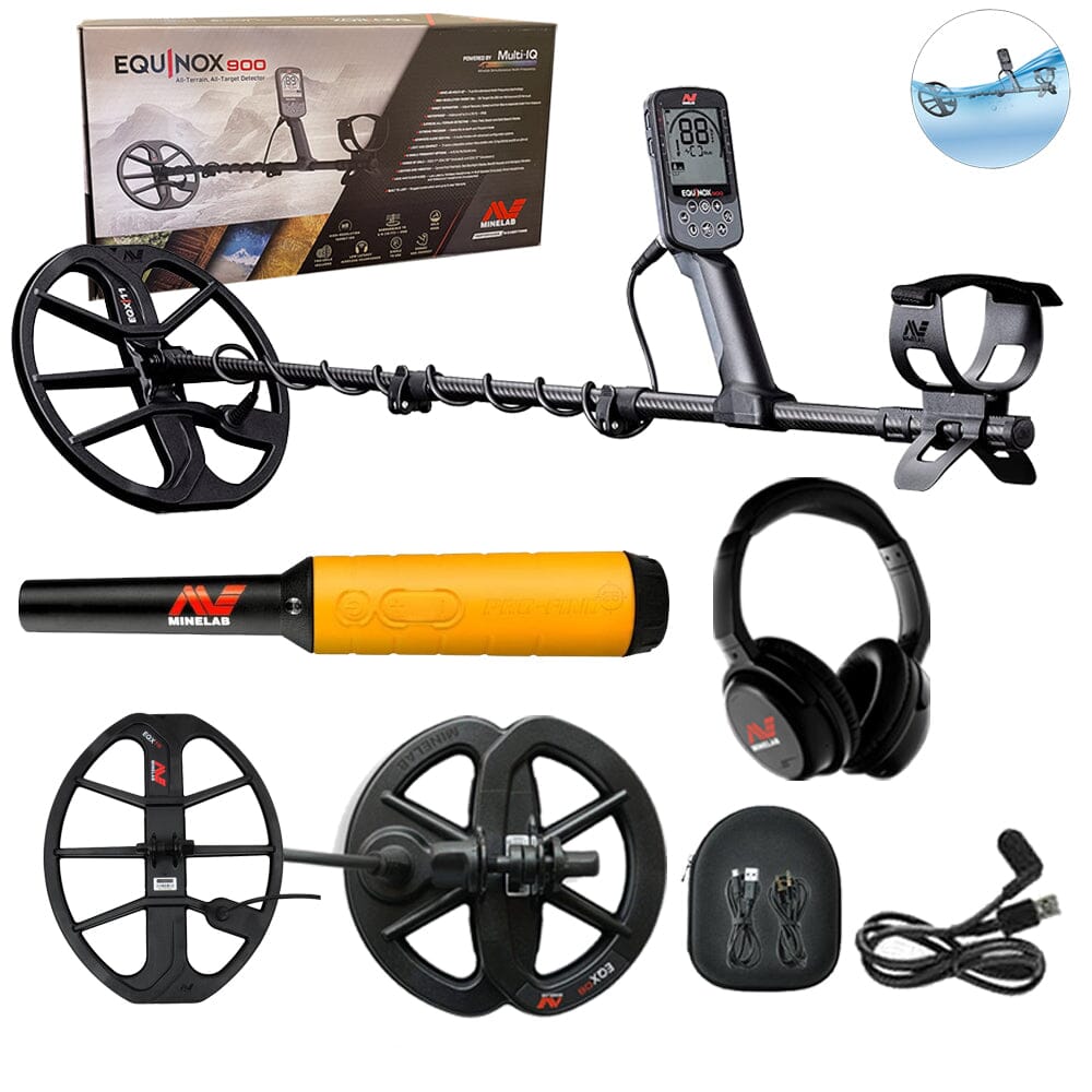 Minelab Equinox 900 Bundle with Pro-Find 35 and 15" Coil Media 1 of 10