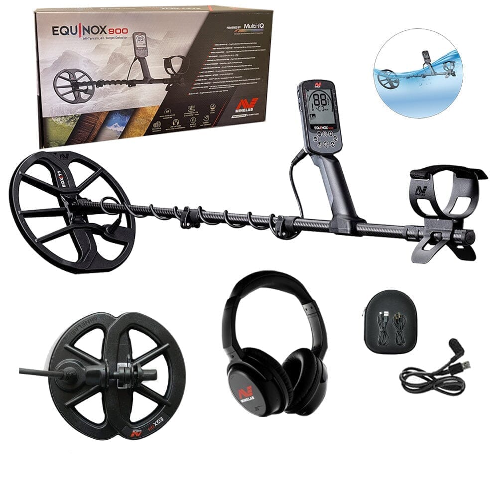 Minelab Equinox 900 Bundle with Pro-Find 20 Pointer, Carry Bag, and Finds Pouch