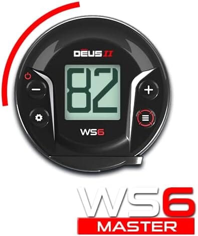 DEUS II WS6 MASTER Detector with 13" x 11" (34x28cm) Coil, WS6 Backphone Headphones