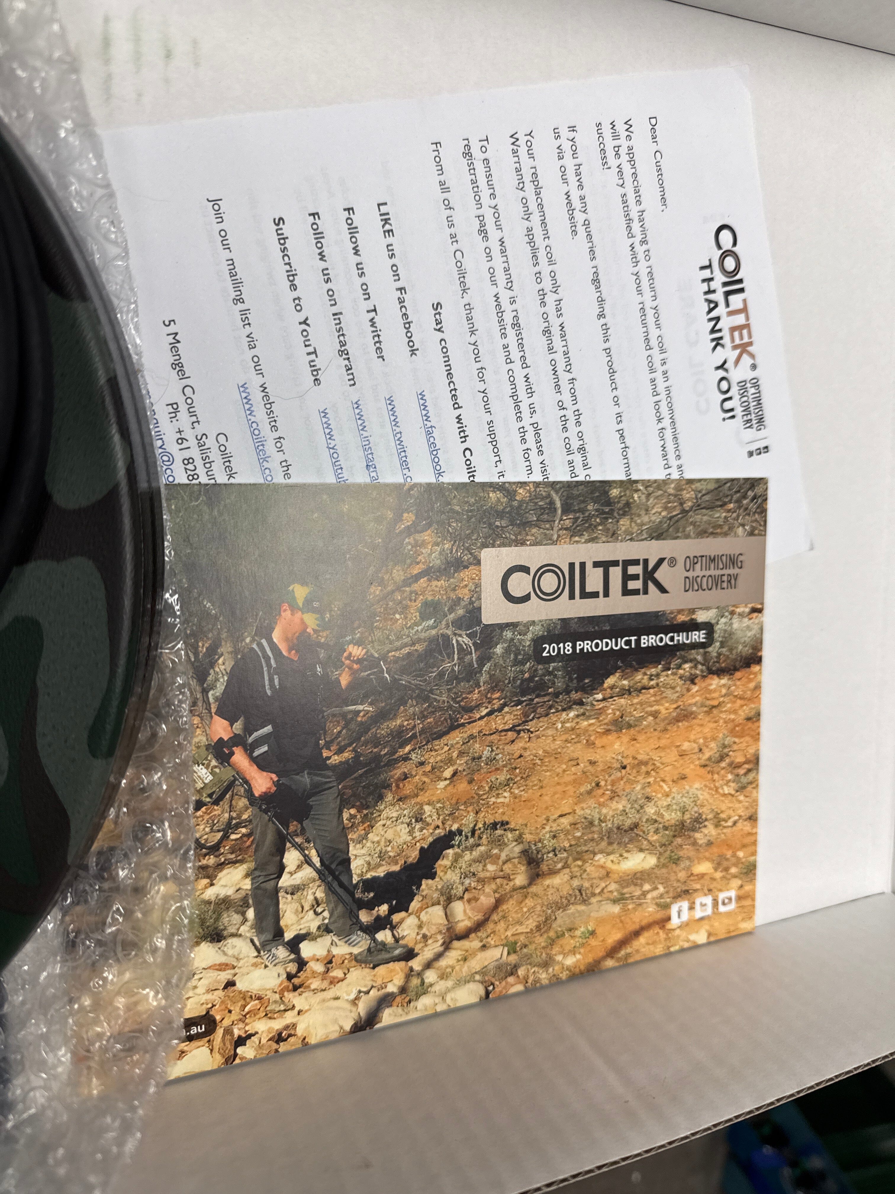 Returned, New - Coiltek 11" Elite Mono - Camo Design For Minelab SD / GP / GPX Series Detectors