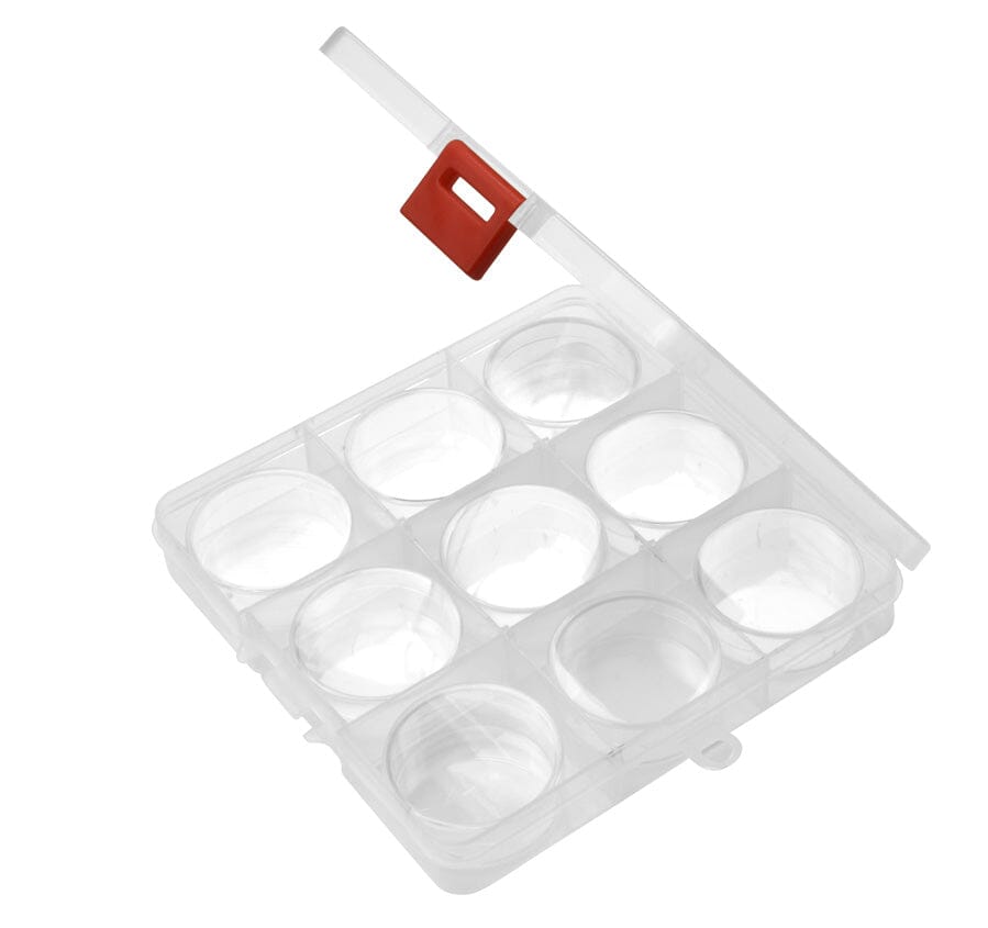 9-IN-1 Storage Box & 9 Round Storage Containers (5-3/8”x -3/8” x 7/8 ...