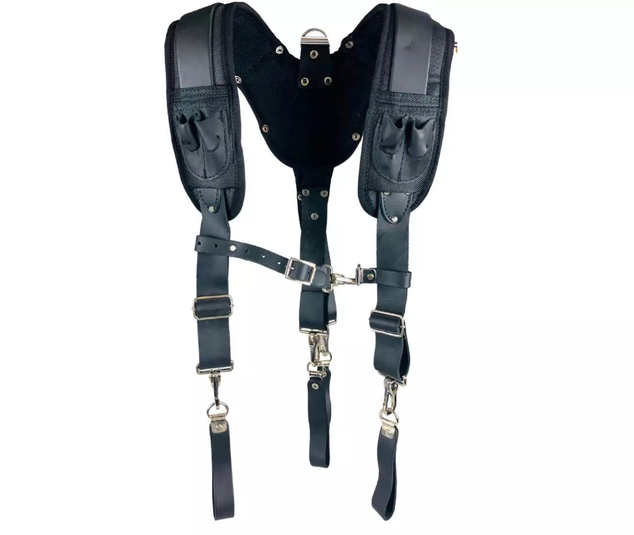 Padded Leather Metal Detecting Suspenders