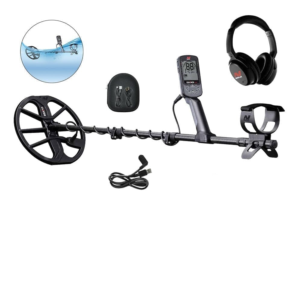 minelab equinox 700 metal detector and wireless headphones