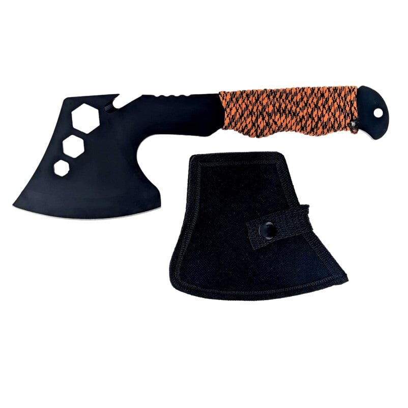 Survival axe with paracord handle