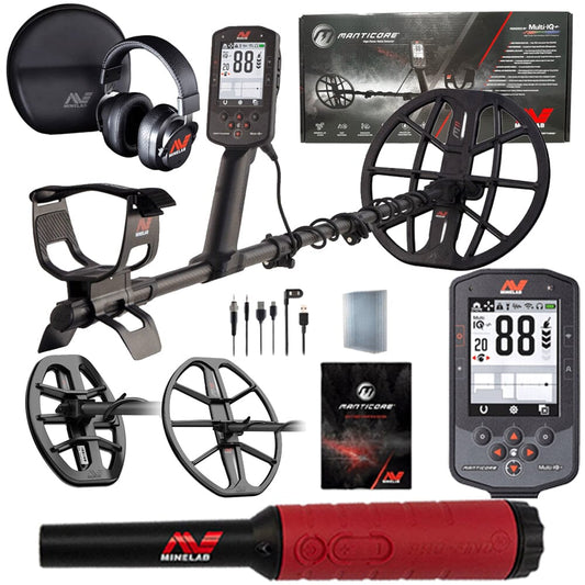 MINELAB Manticore High Power Metal Detector – Waterproof, Multi-IQ, Wireless Headphones, 11" Coil