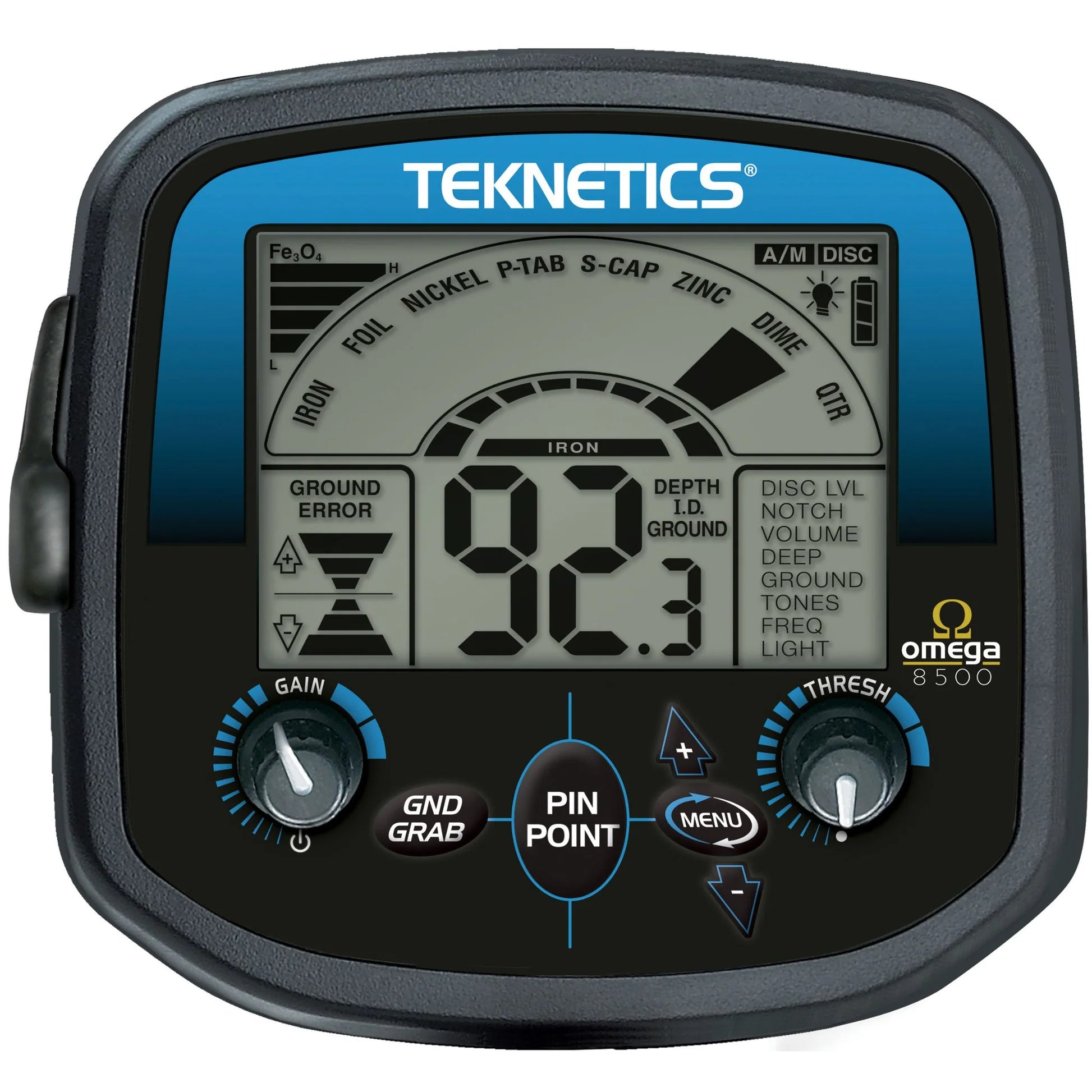 Teknetics Omega 8500 Metal Detector with 10" Waterproof Search Coil