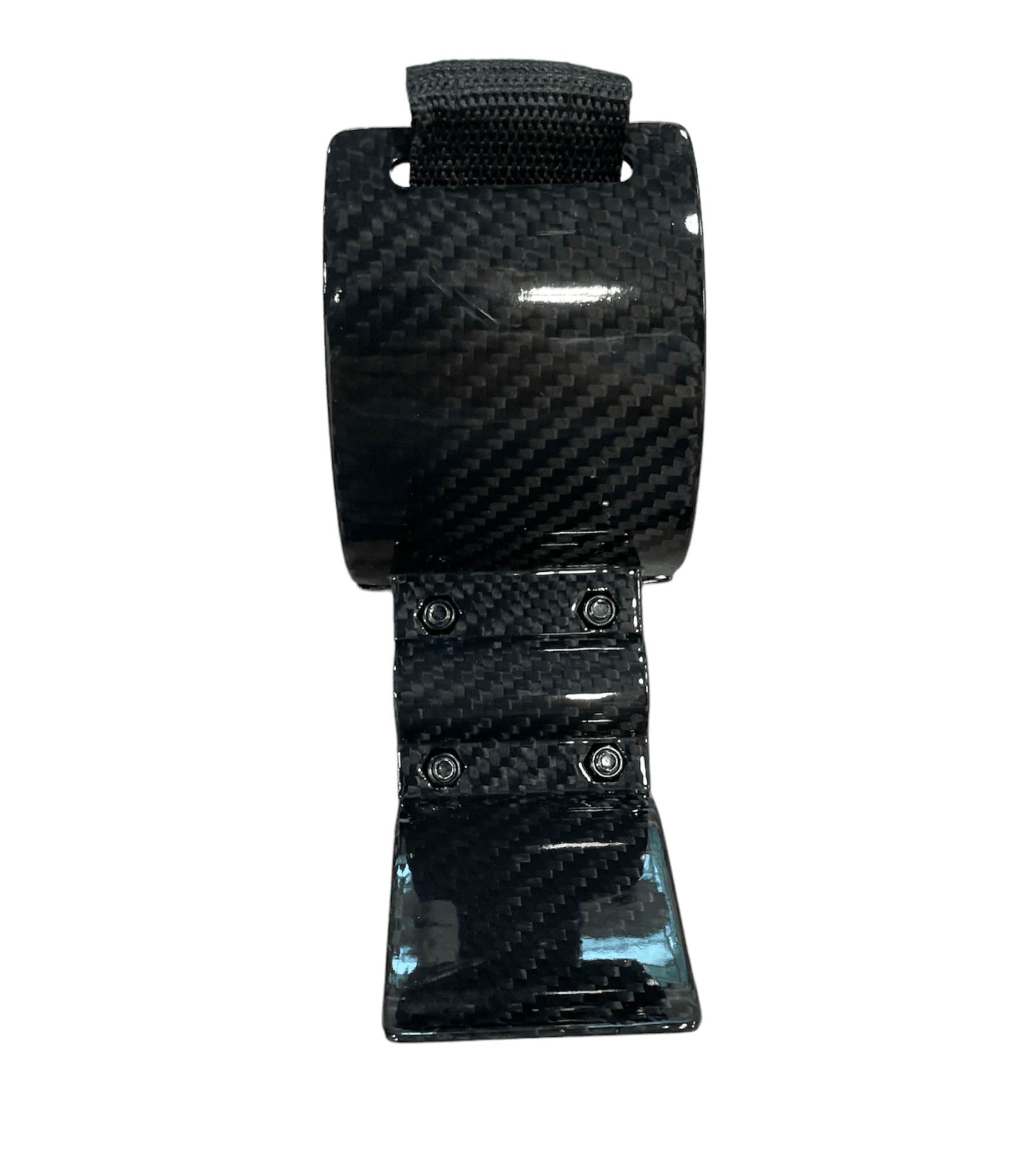 Carbon fiber arm cuff for equinox, gold monster, and Excalibur, and GPX 4500/4800/5000 side view