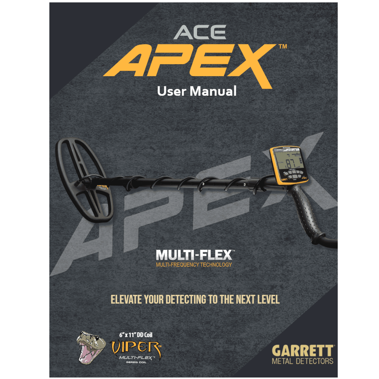 FREE - Garrett ACE Apex Metal Detector Instruction Manual - English