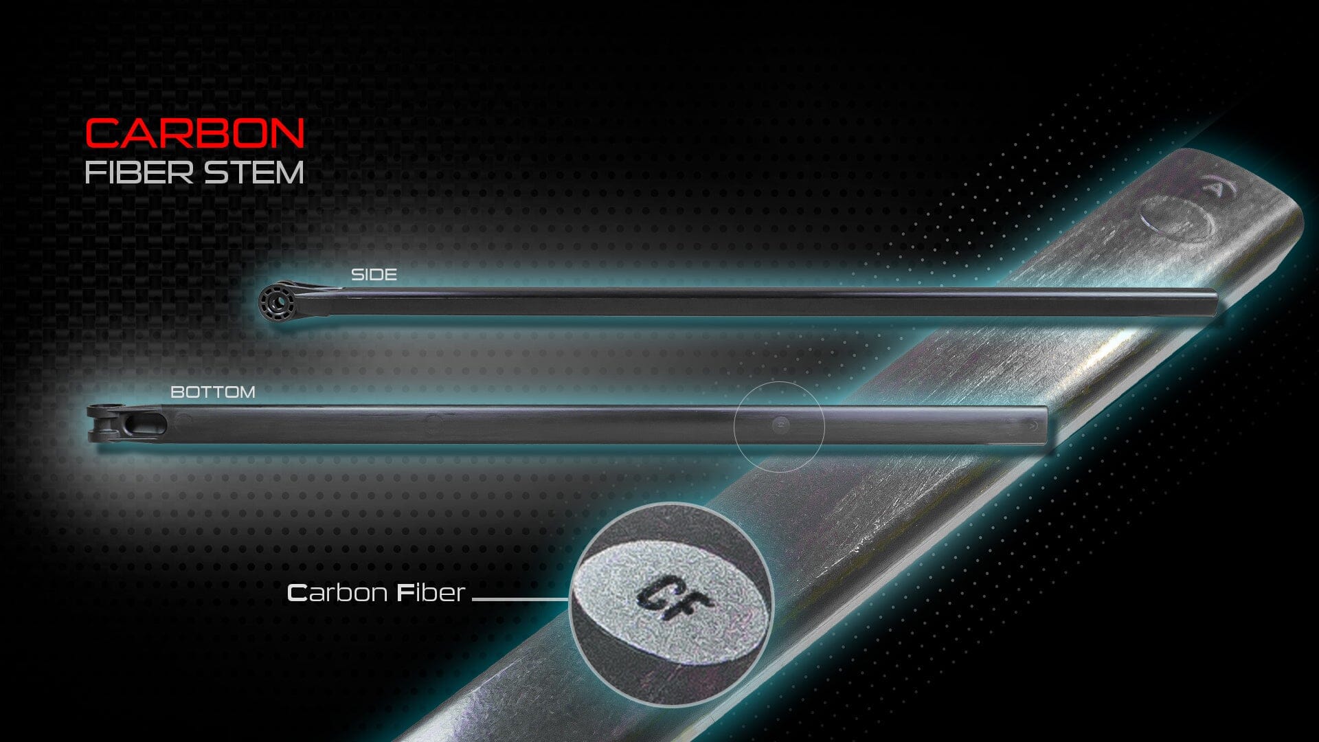 XP Metal Detector Carbon Fiber Lower Stem (D03-B)