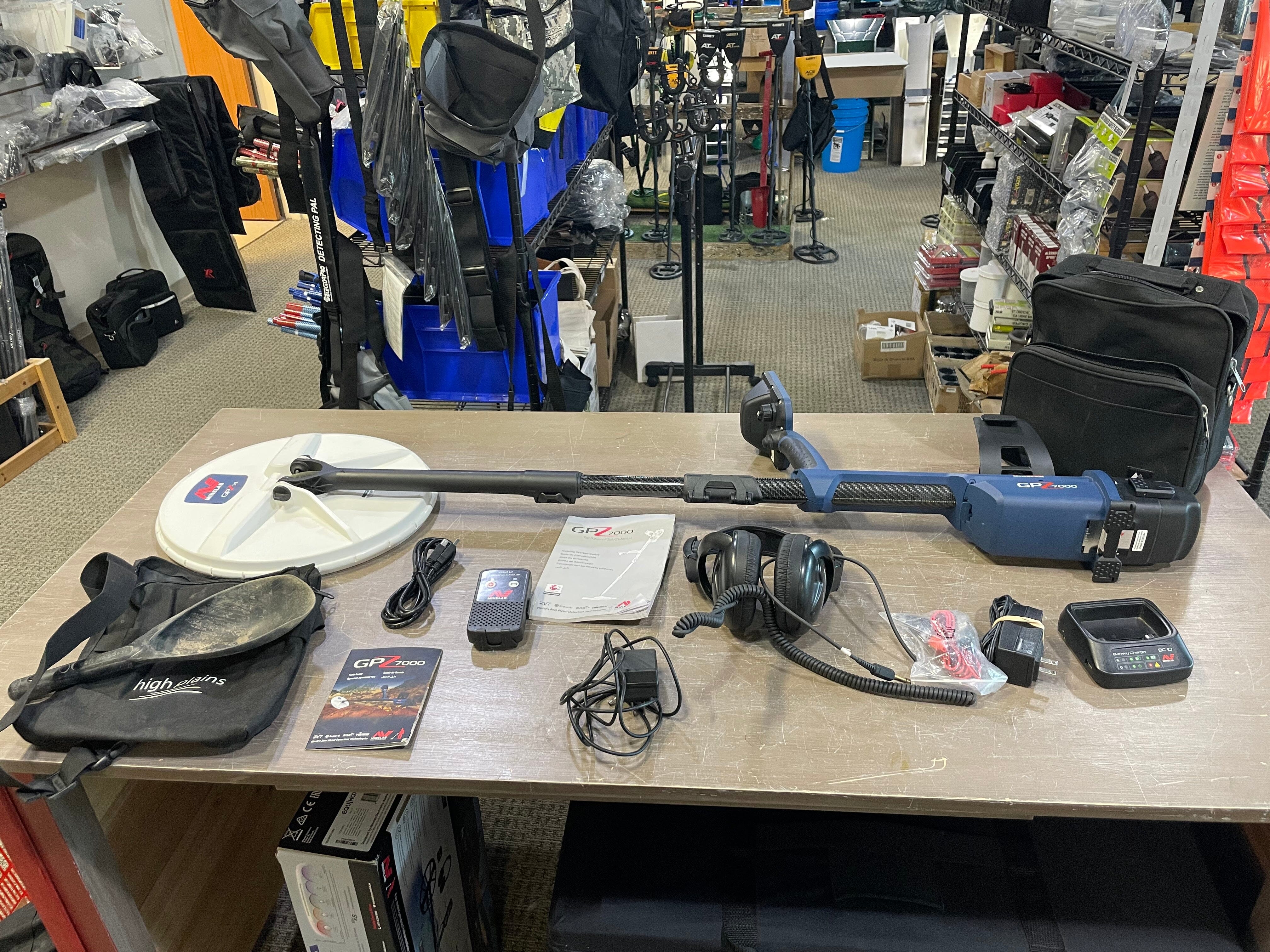 Used Minelab GPZ 7000 All Terrain Gold Metal Detector With Accessories