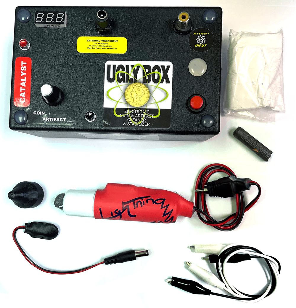 Ugly Box Electrolysis Unit - Coin and Relic Cleaner + Stabilizer - NEW AND IMPROVED