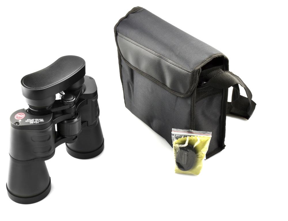 10x50mm Black Wide Angle Professional Quality Binocular, K9 Prism, Carrying Case Included
