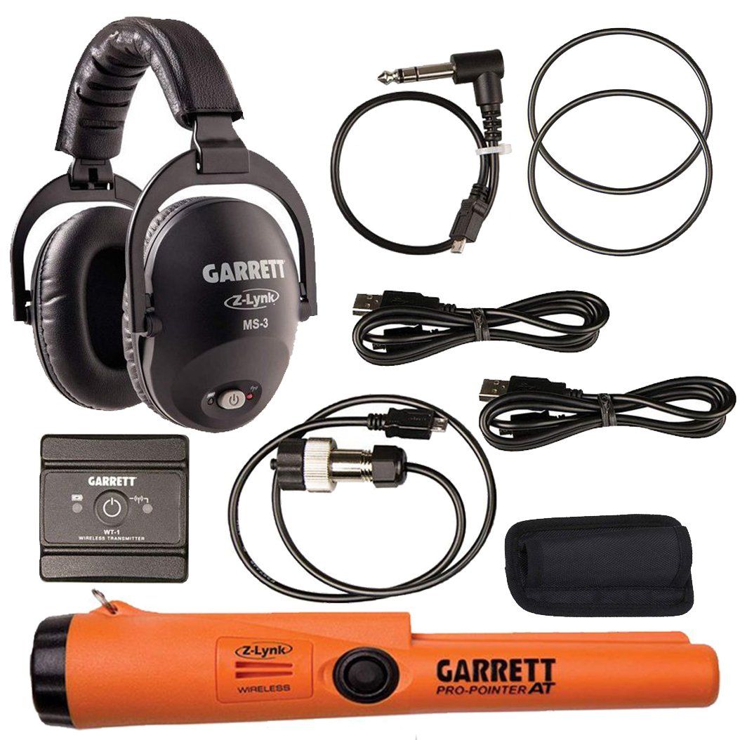 Garrett MS-3 Wireless Headphone Kit with Z-Lynk Pro Pointer AT