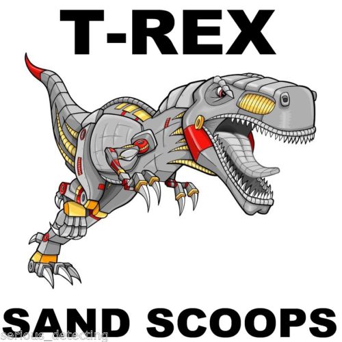 T-Rex 9.5" Wide Wet Stainless Steel Sand Scoop with 3/8” Holes