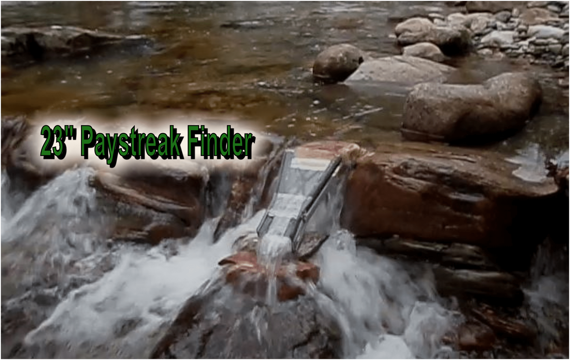 Green Mountain Gold Trap - 23" EZ Cleanout Pay Streak Finder Fluid Bed Sluice at Work in Stream