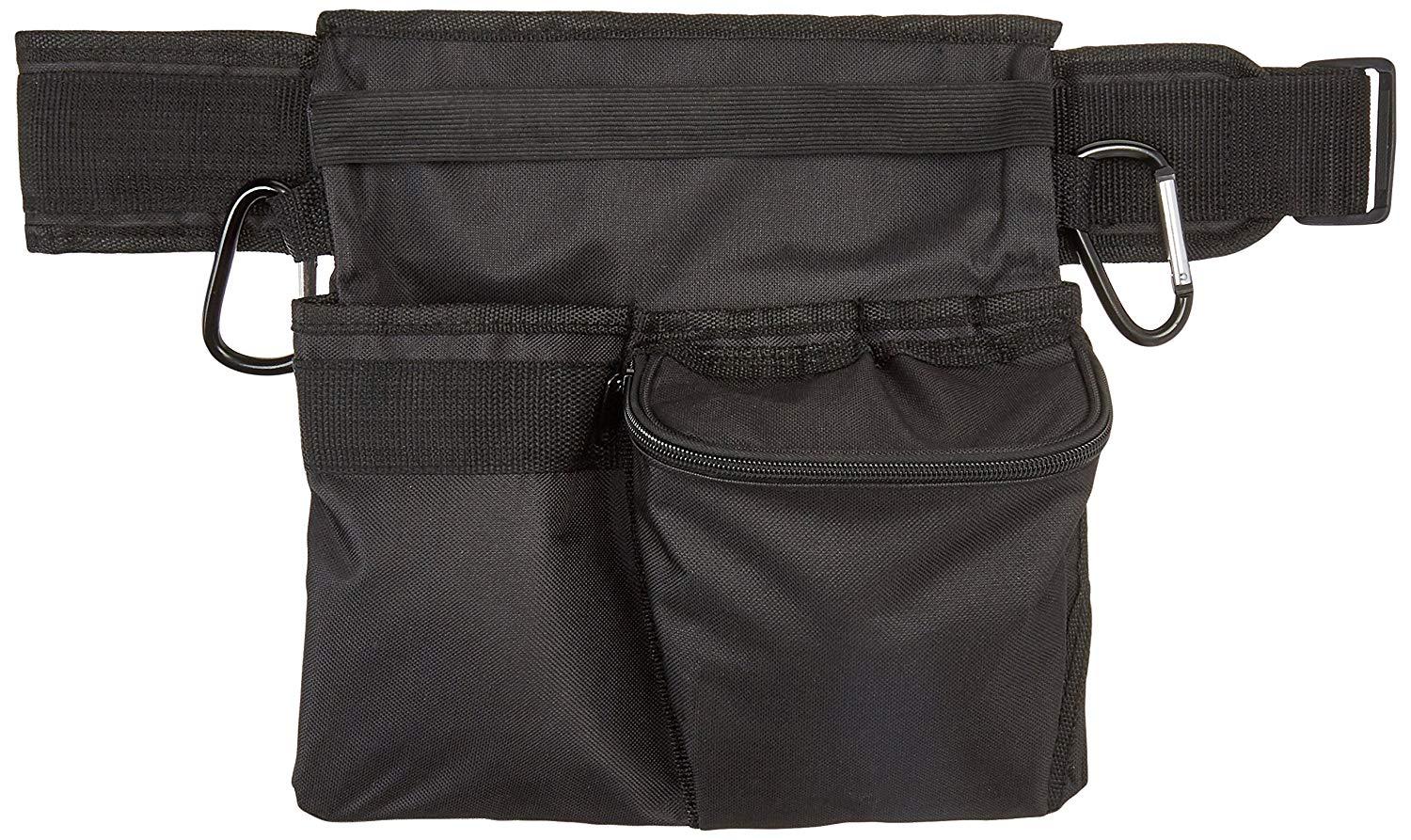 3 Pocket Prospectors Utility Belt & Pouch w/two 3" Carabiner, 600 Denier Nylon Material Bags and Backpacks Detector Pro 