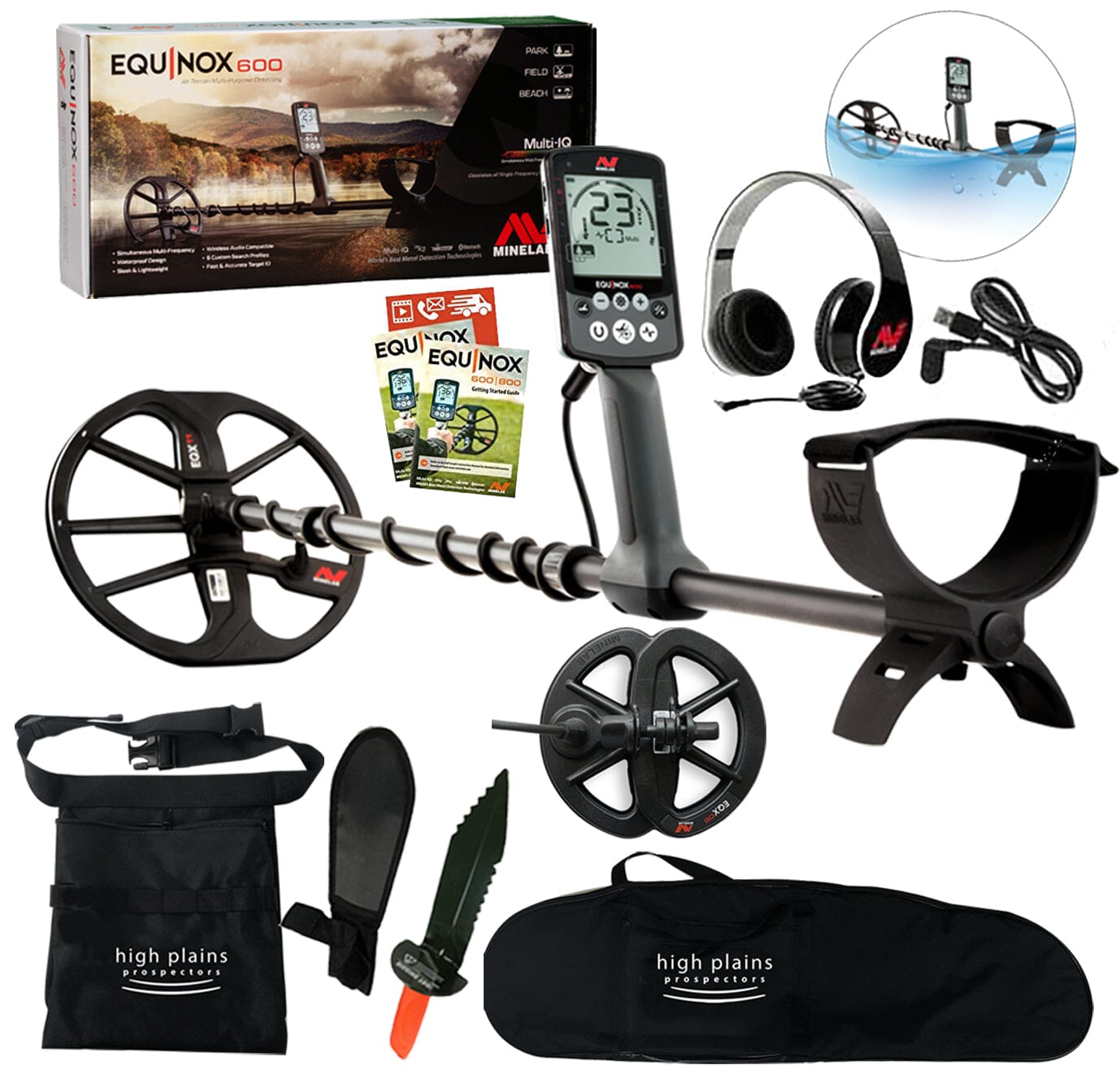 Minelab EQUINOX 600 Metal Detector with 6 inch Smart Coil