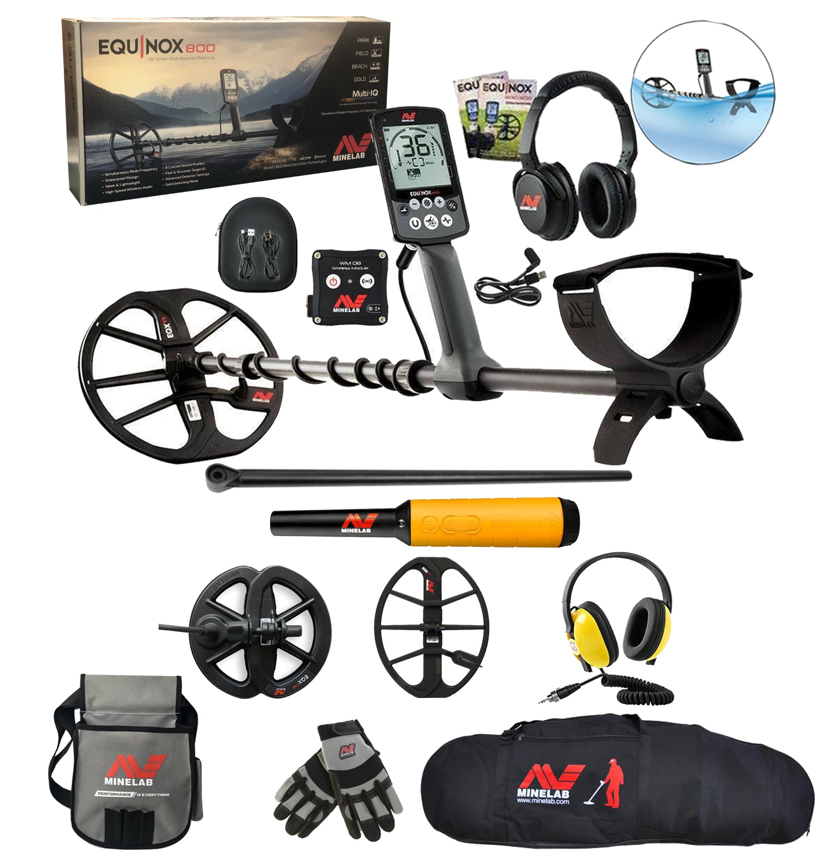 Minelab EQUINOX 800 Metal Detector Bundle – High Plains Prospectors