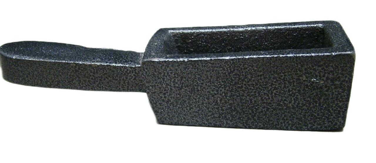 50 oz Gold Bar Loaf Cast Iron Ingot Mold Scrap Silver 25 oz Angle view