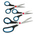 3Pc, 5-1/2" , 5-1/2", 8-1/2" Household Comfort Grip Handle Scissor Set, Stainless Steel Blades