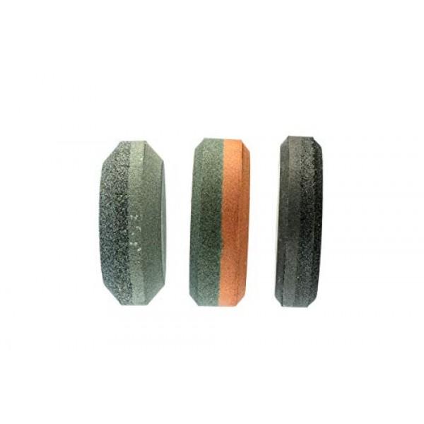 3Pc/3" Double Sided Round Sharpening Stone - Puck  Set