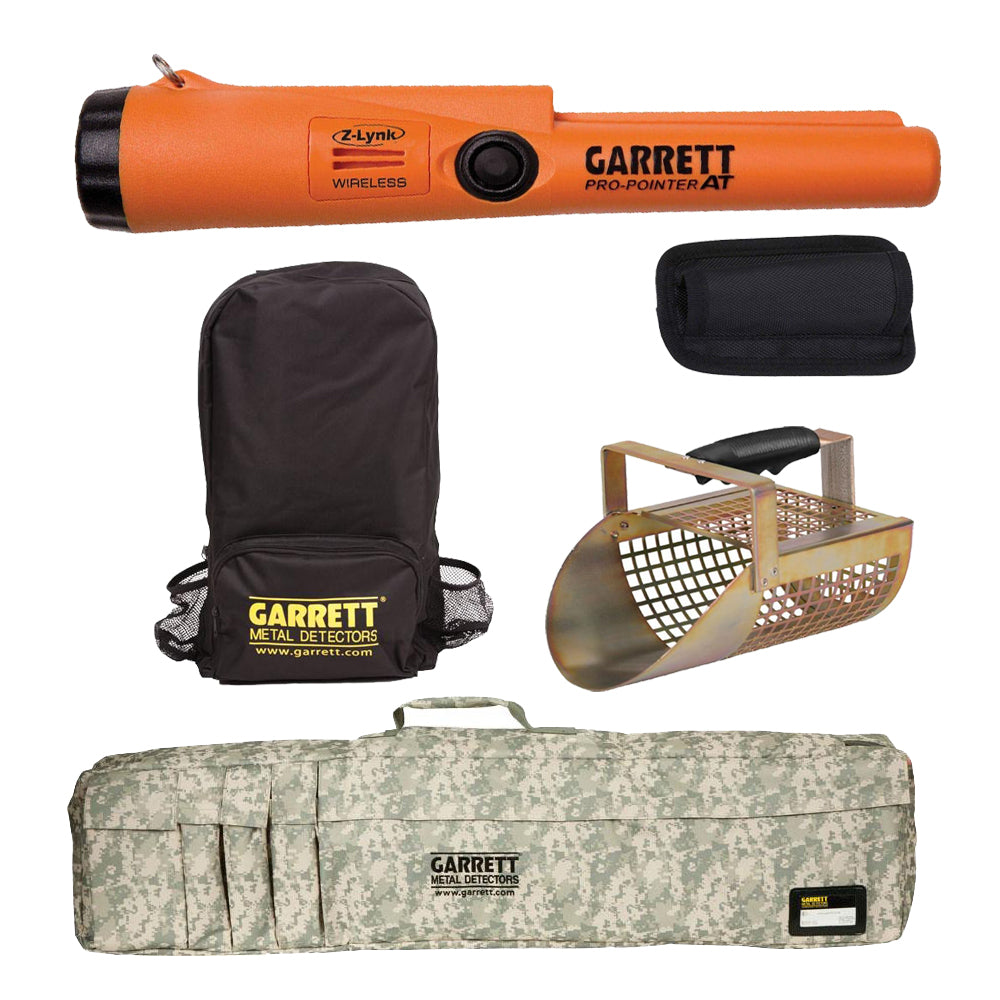 Garrett PRO-POINTER® AT Z-LYNK with Garrett Backpack, Camo Softcase, Sand Scoop