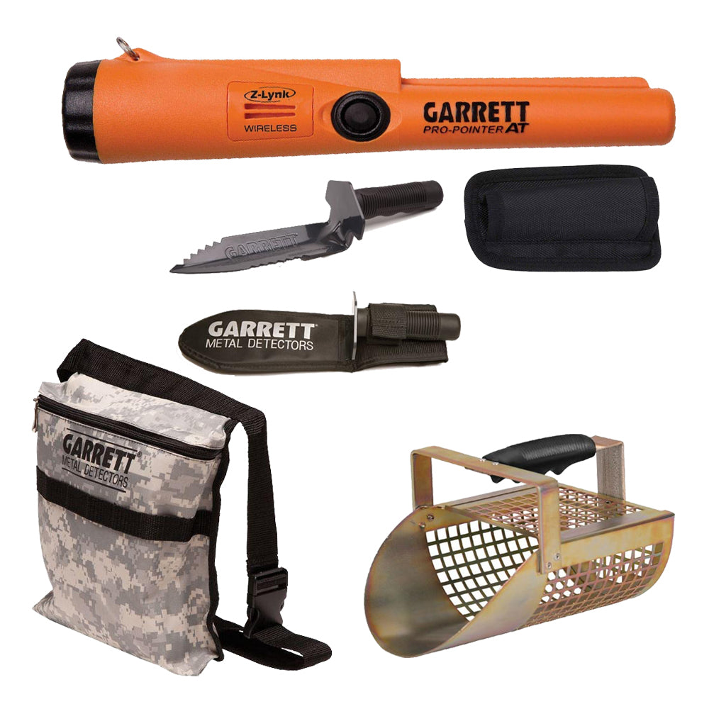 Garrett PRO-POINTER® AT Z-LYNK with Garrett Edge Digger, Sand Scoop and Camo Pouch