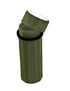 3-IN-1 Green Waterproof Match Storage Container with cap twisted off