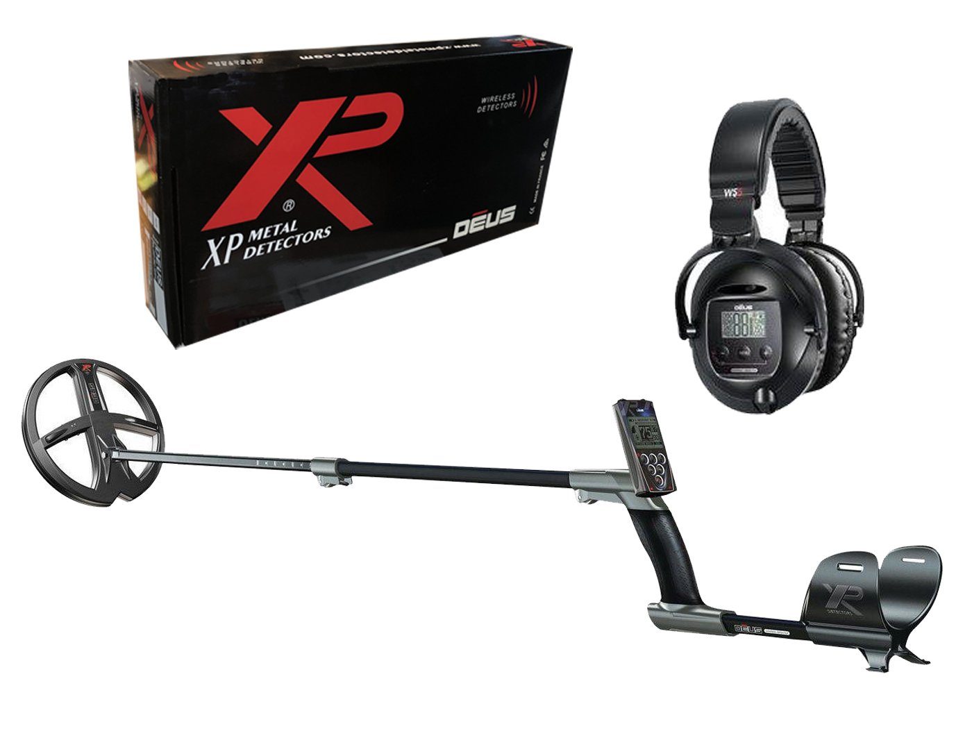 XP DEUS Detector with 11" X35 coil, LCD Remote Control, and WS5 Headphones
