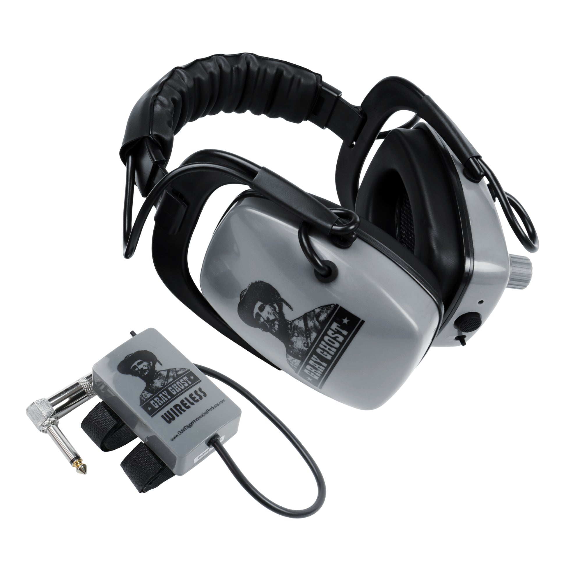 Detector Pro Gray Ghost Platinum Series Wireless Headphones for Minelab FBS & GPX