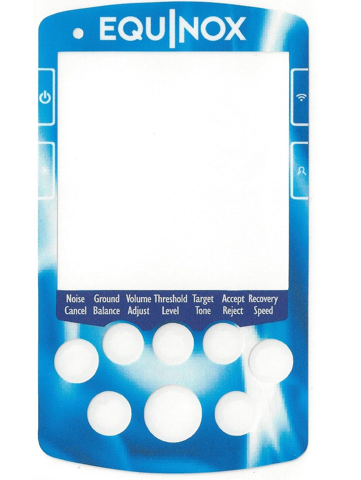 minelab equiox metal detector screen sticker blue